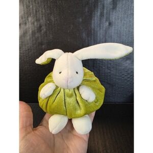 VTG Russ Berrie Tubby Plush Bunny Rabbit Easter Puffy Animal Velour Green 4" Tag